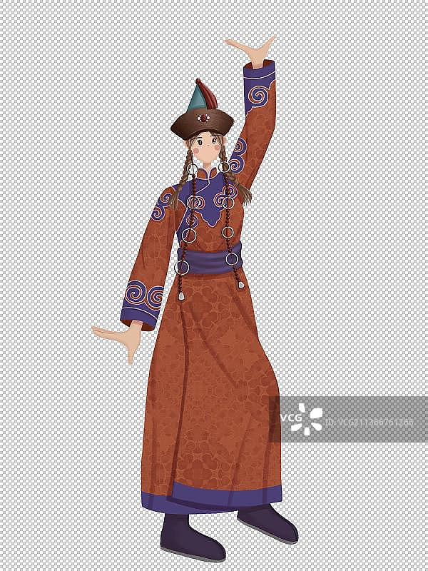鄂温克族少女图片素材