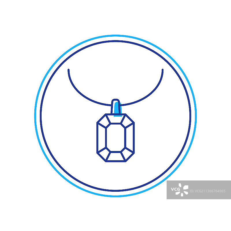 项链吊坠轮廓图标图片素材