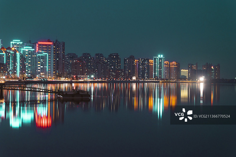 丹东夜色图片素材