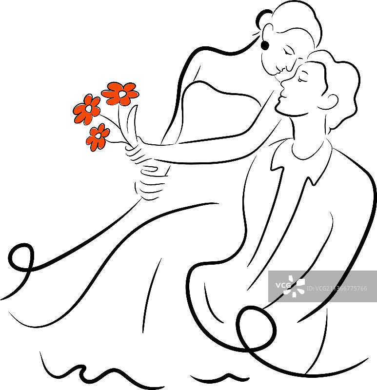 新婚夫妇图片素材