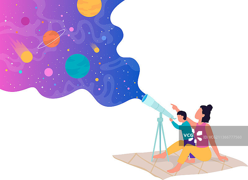 与孩子们一起探索扁平风无脸人物图片素材