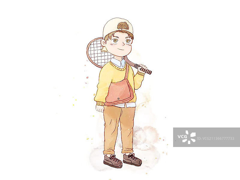 水彩Q版人物图片素材