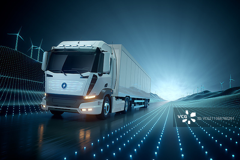 卡车粒子景观V01图片素材