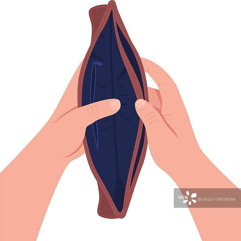 扁平风空钱包概念图片素材