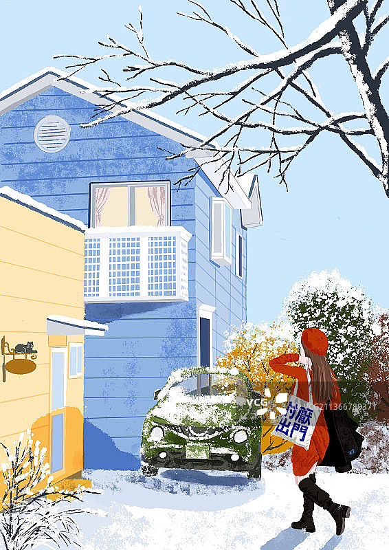 我和初雪一起来看你图片素材