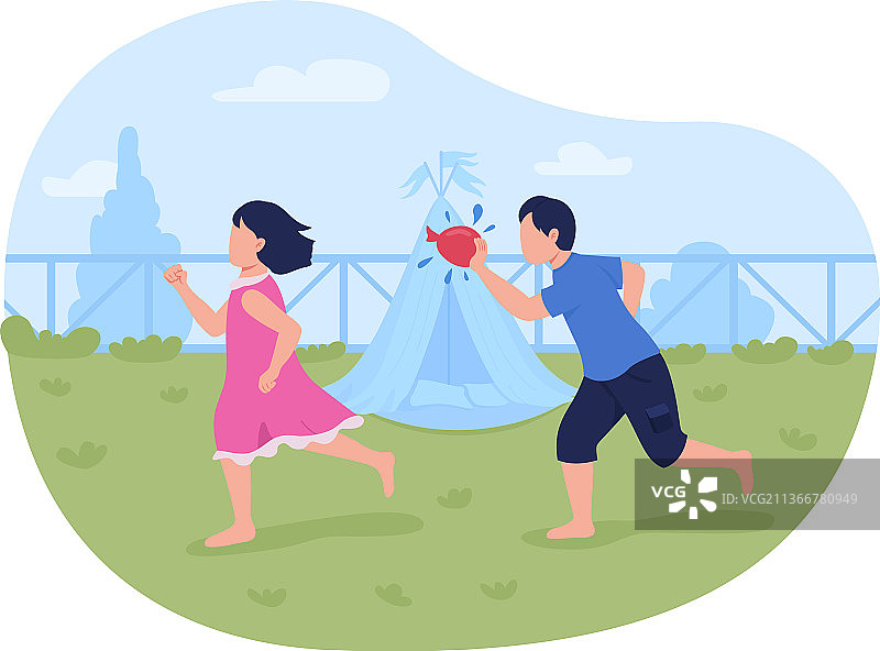 扔水球2D网页横幅海报图片素材