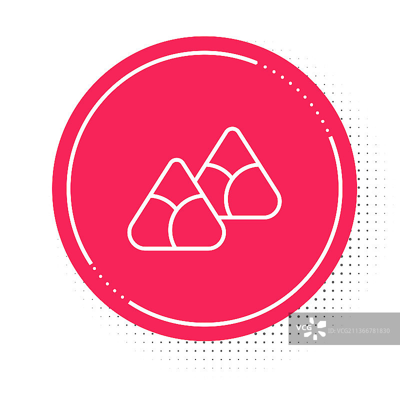 隔离的竹蒸笼中白色线条粽子图标图片素材