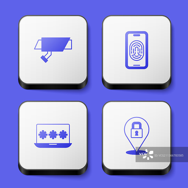 带有指纹识别的移动监控图片素材