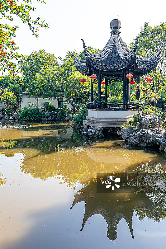 江苏苏州木渎古镇严家花园图片素材