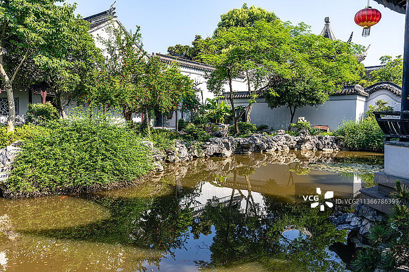 江苏苏州木渎古镇严家花园图片素材