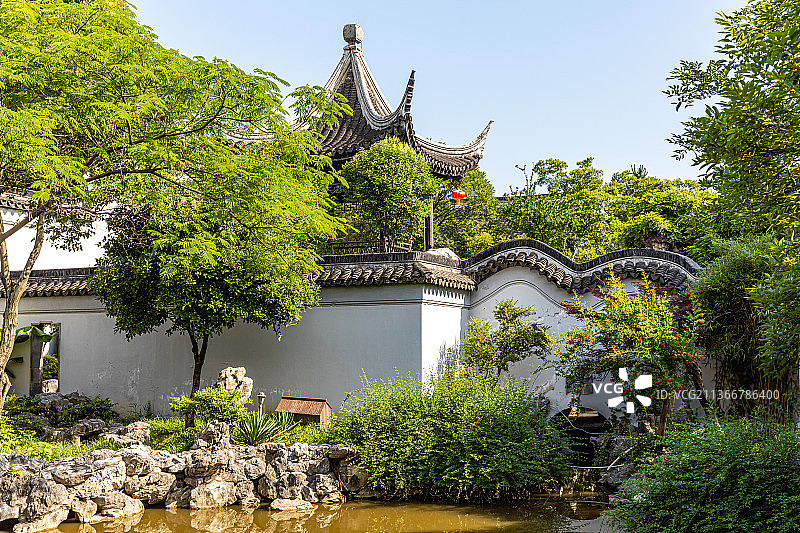 江苏苏州木渎古镇严家花园图片素材