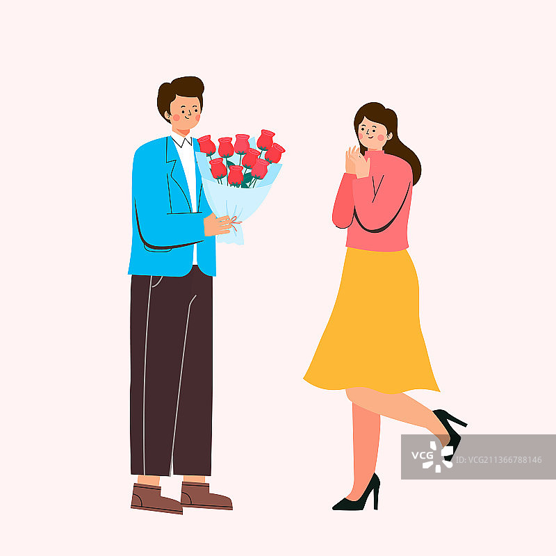 情侣矢量插画图片素材