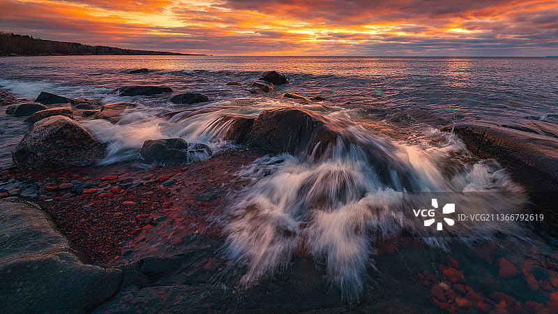 日落时分明尼苏达州杜鲁斯海景图片素材