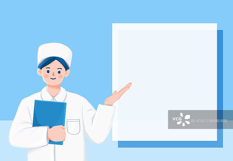 护士讲解健康知识图片素材