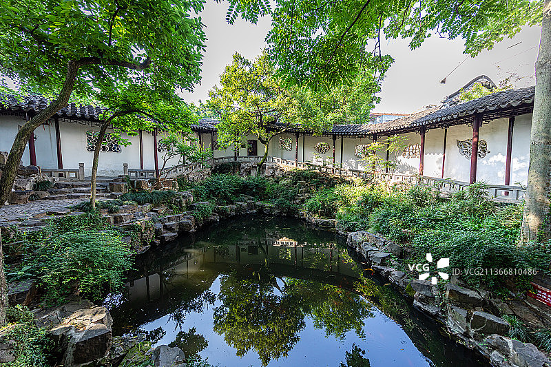 江苏苏州园林沧浪亭图片素材