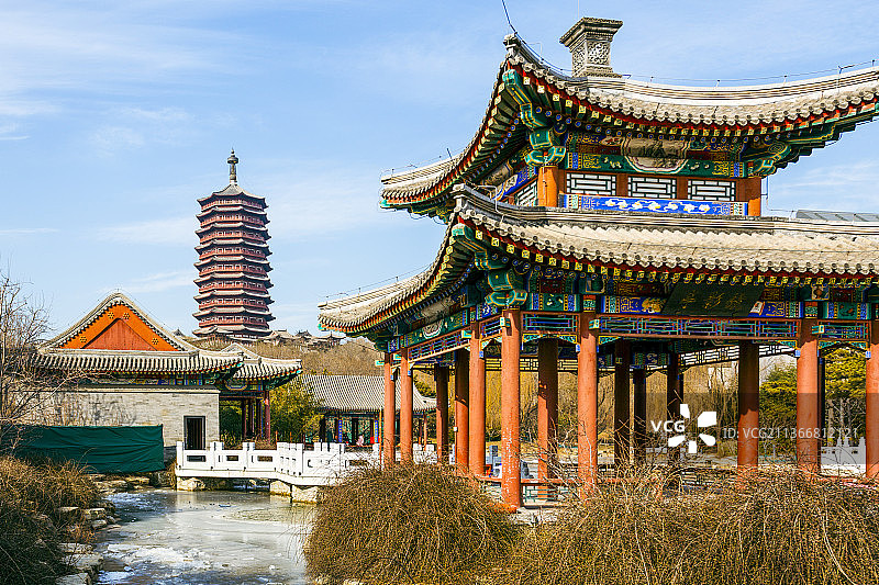 中国园林博物馆，永定塔图片素材