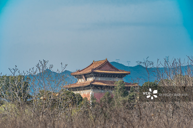 北京明十三陵嘉靖皇帝永陵明楼图片素材