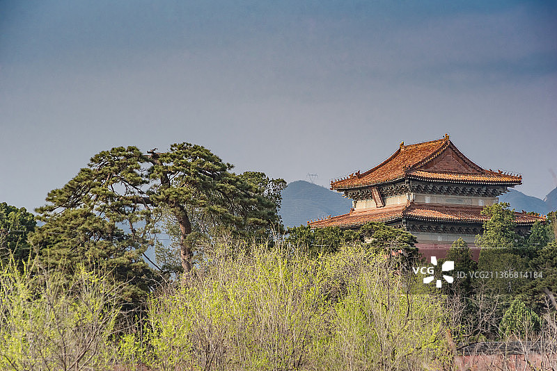 北京明十三陵嘉靖皇帝永陵明楼图片素材
