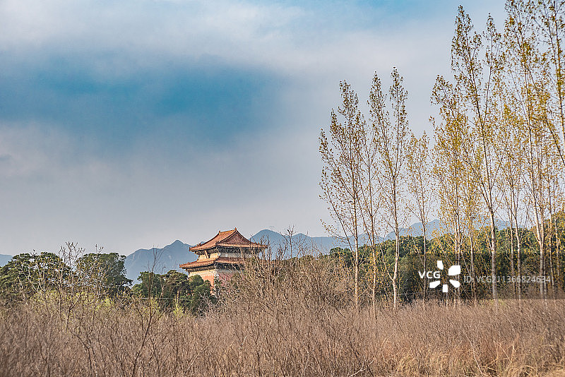 北京明十三陵嘉靖皇帝永陵明楼图片素材