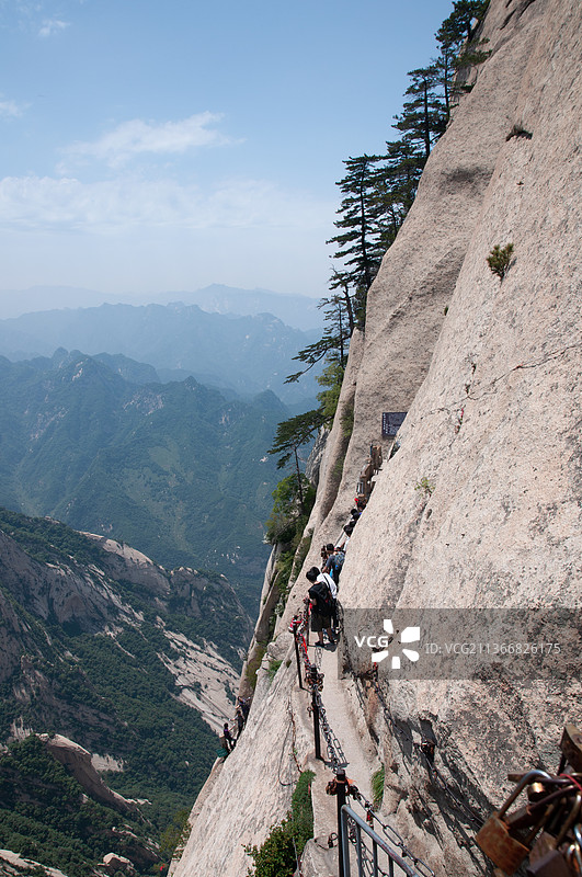 华山南峰长空栈道图片素材