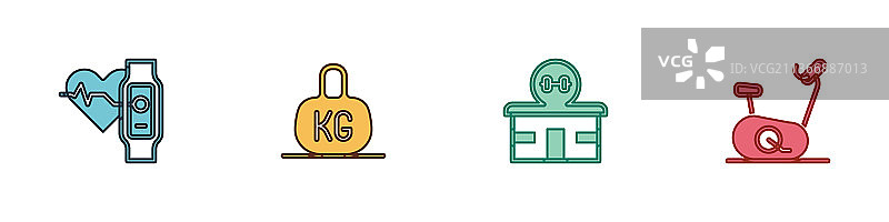 智能手表健身运动器材套装图片素材