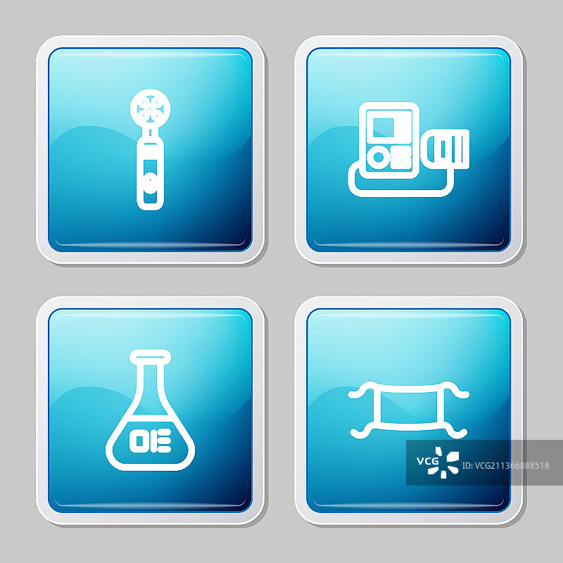 电动牙刷与血压测试图片素材