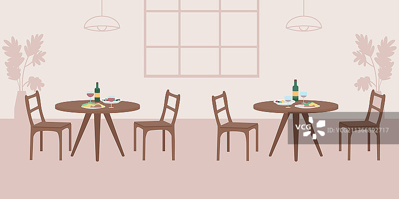 空咖啡馆扁平风图片素材