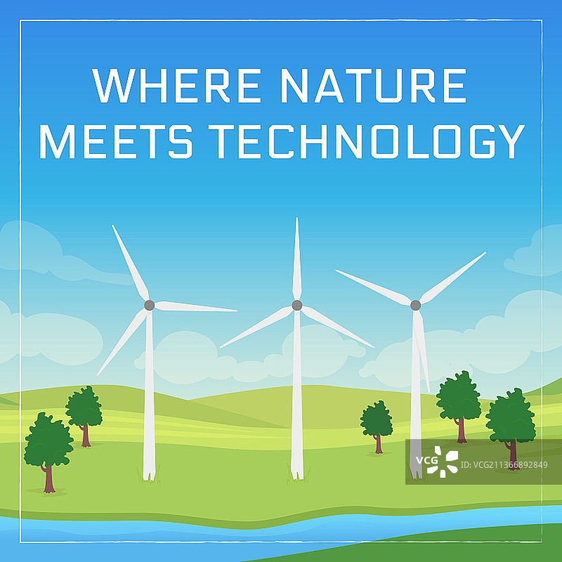 可再生能源创新社交媒体帖子模型图片素材