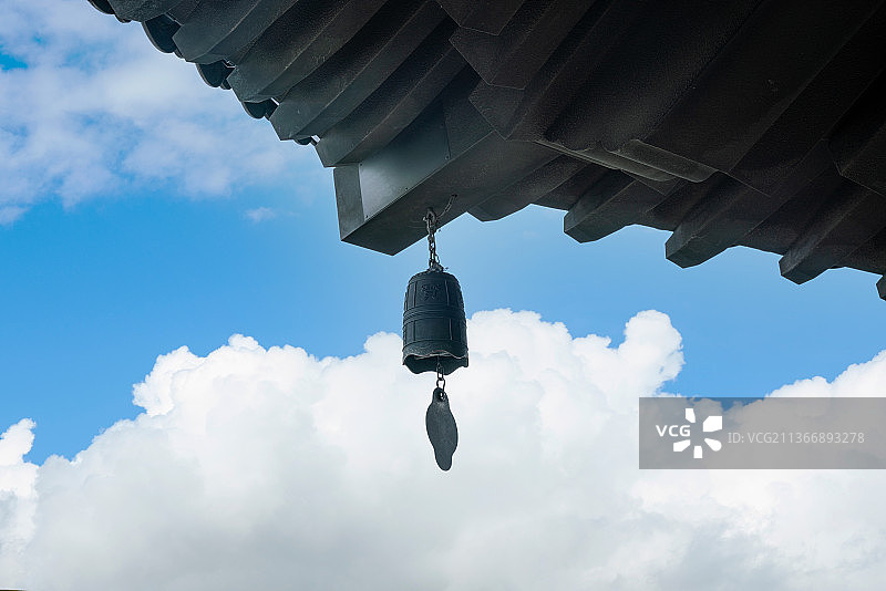 常州天宁寺局部屋檐图片素材