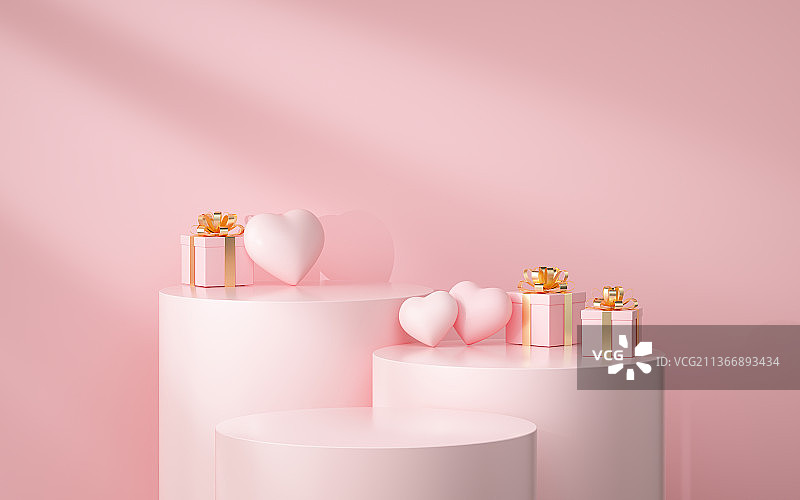 产品展台情人节场景背景图片素材