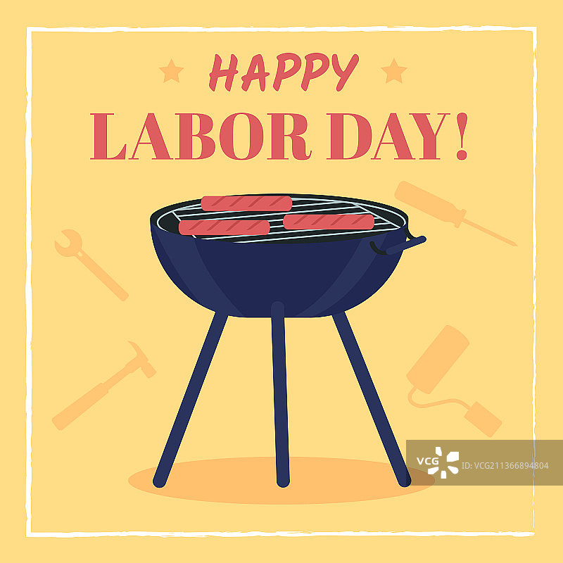 劳动节烧烤社交媒体帖子样机图片素材