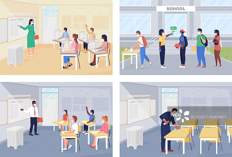 疫情后学校规章制度图片素材