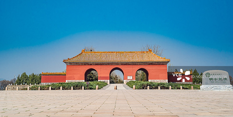 北京明十三陵大宫门图片素材