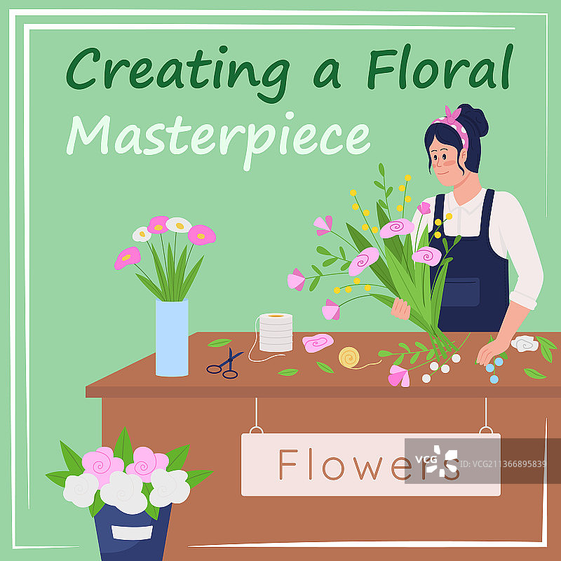 订购花束社交媒体帖子样机图片素材