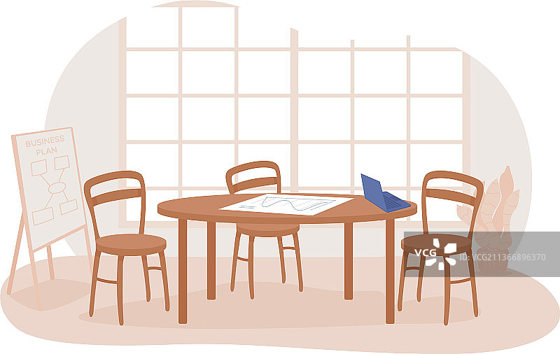 2D隔离会议室图片素材