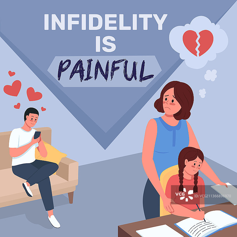 婚姻问题社交媒体帖子模型图片素材