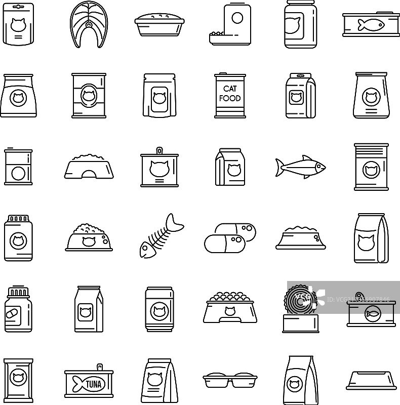 猫粮罐头图标图片素材