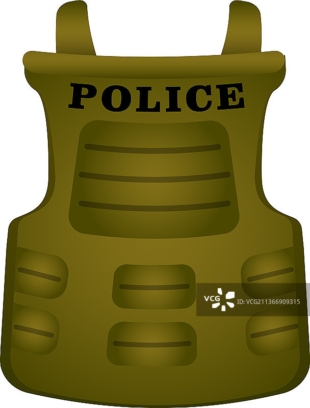 卡通警察防弹背心图标图片素材