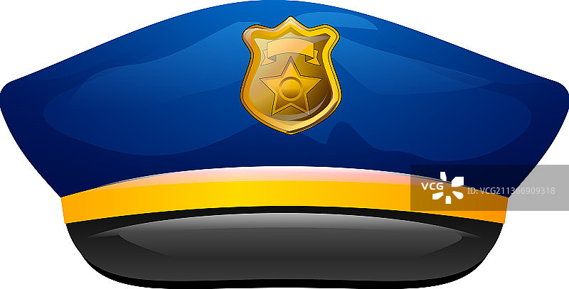 卡通警帽图标图片素材