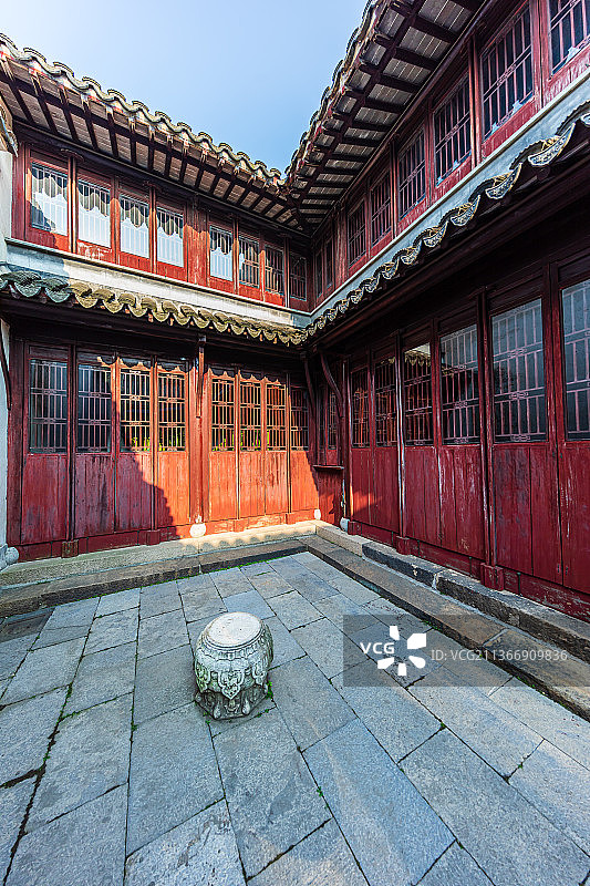 江苏苏州园林艺圃图片素材