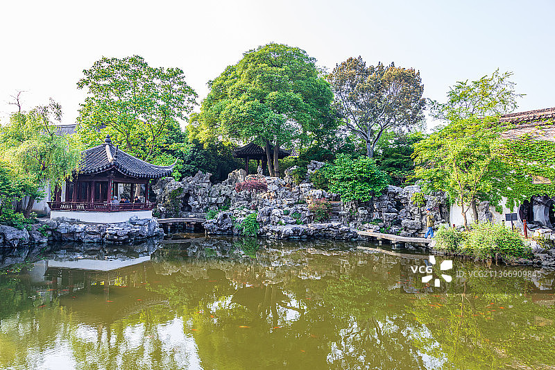 江苏苏州园林艺圃图片素材