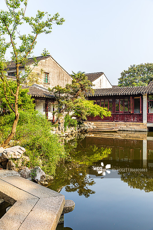 江苏苏州园林艺圃图片素材