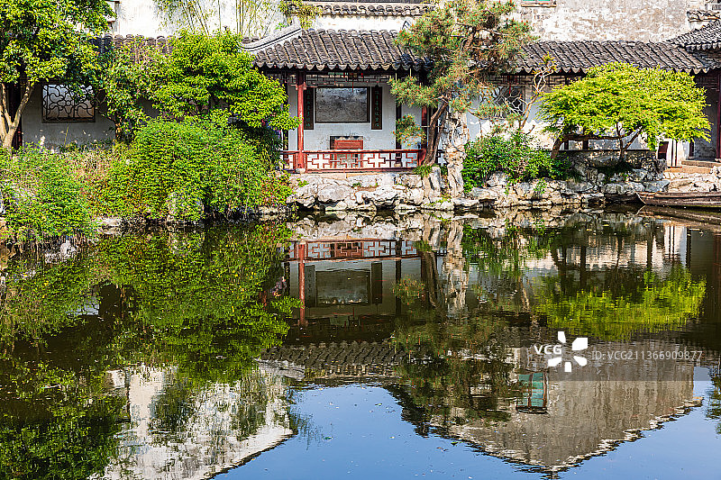 江苏苏州园林艺圃图片素材