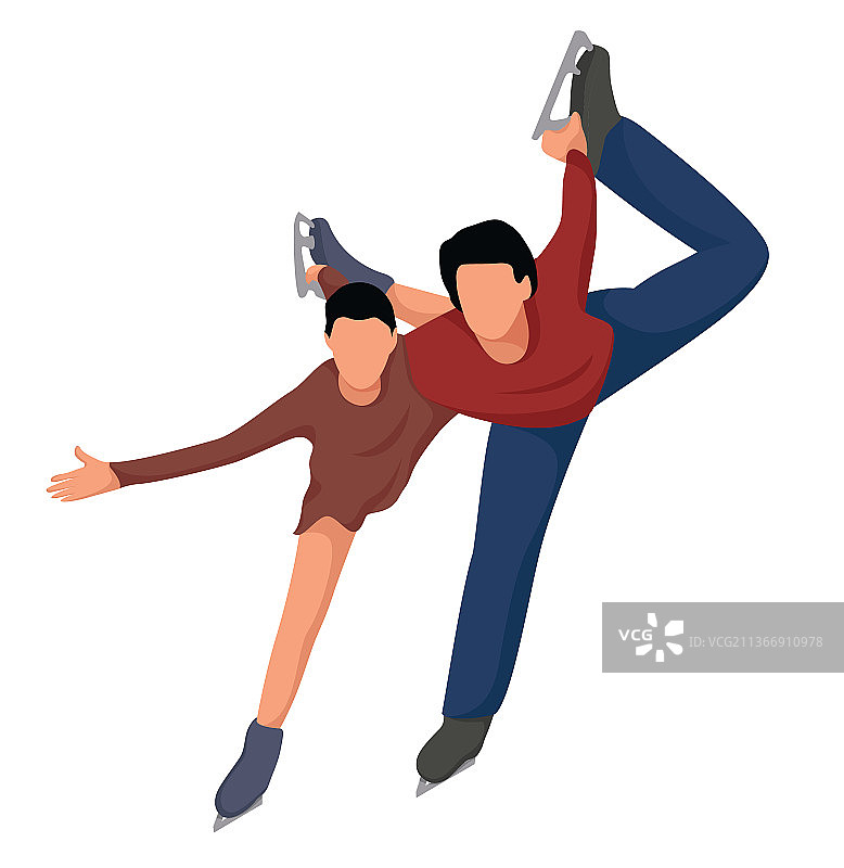 北京滑雪运动运动员矢量插画图片素材