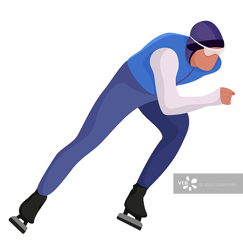 北京滑雪运动运动员矢量插画图片素材