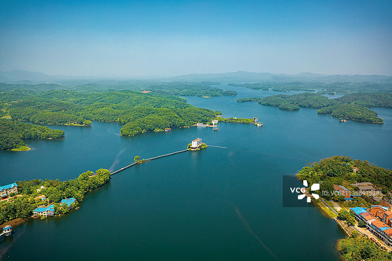航拍随州封江口国家湿地公园图片素材