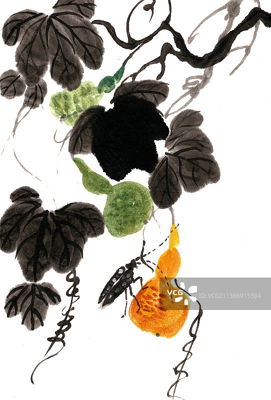 葫芦与黑牛图片素材