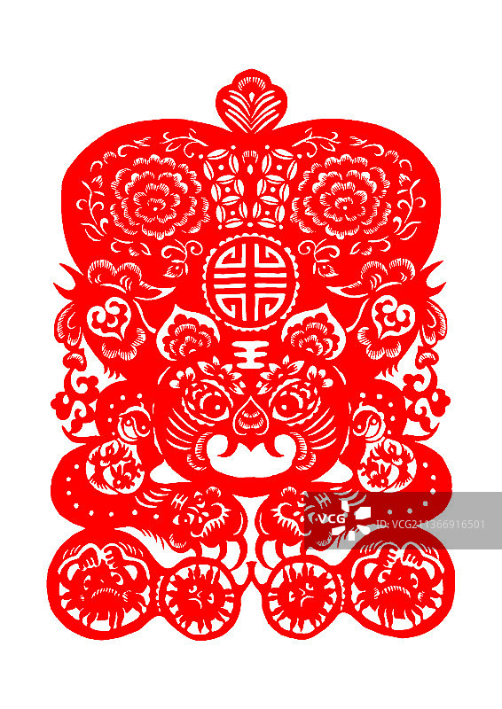 剪纸虎图片素材