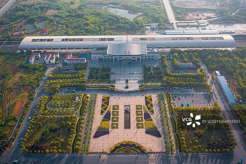 航拍随州火车站图片素材