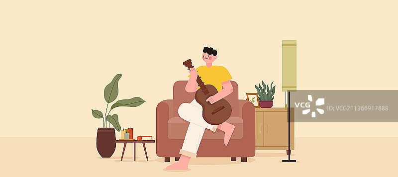 一个人在家图片素材